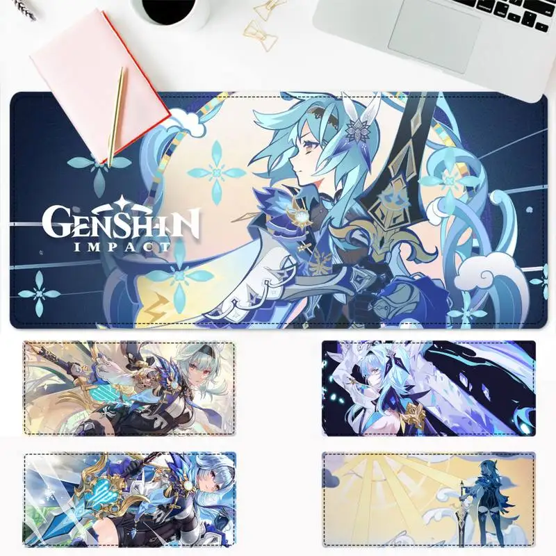 

30x90cm Genshin Impact Eula Mouse Pad Gaming MousePad Large Big Mouse Mat Desktop Mat Computer Mouse pad For Overwatch