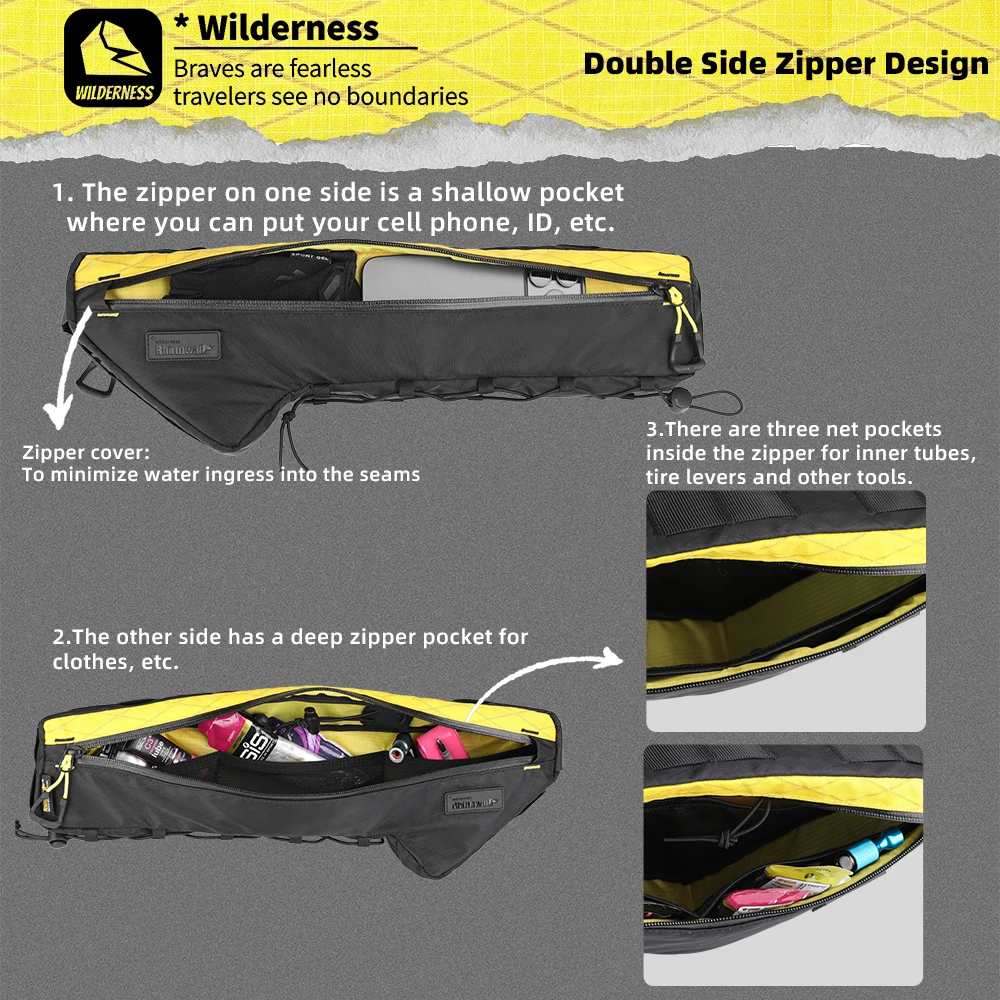 Велосипедная Рама Rhinowalk слегка непромокаемая треугольная сумка-кроссбокс с