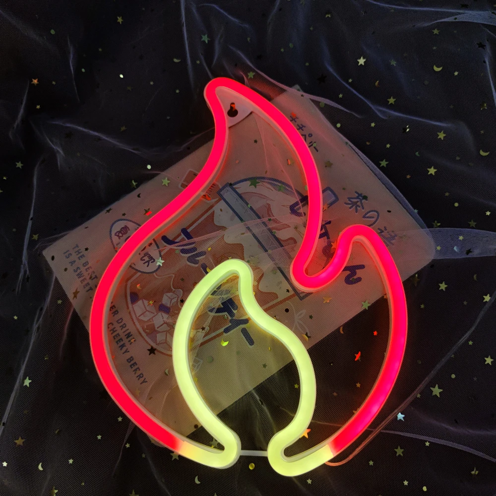 Огонь пламя неоновый знак светильник светодиодный подвесной настенный ночник