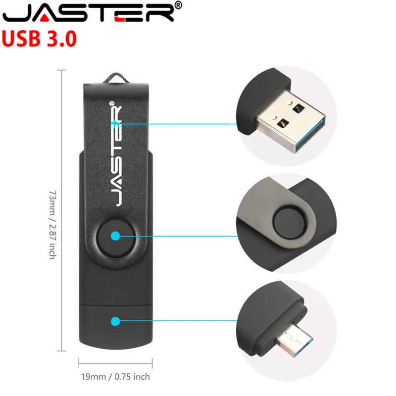 

Флэш-накопитель JASTER флеш-накопитель USB 3,0 8 ГБ 16 ГБ 32 ГБ, Meta OTG USB 2,0, внешнее хранилище для смартфона, лазерная гравировка