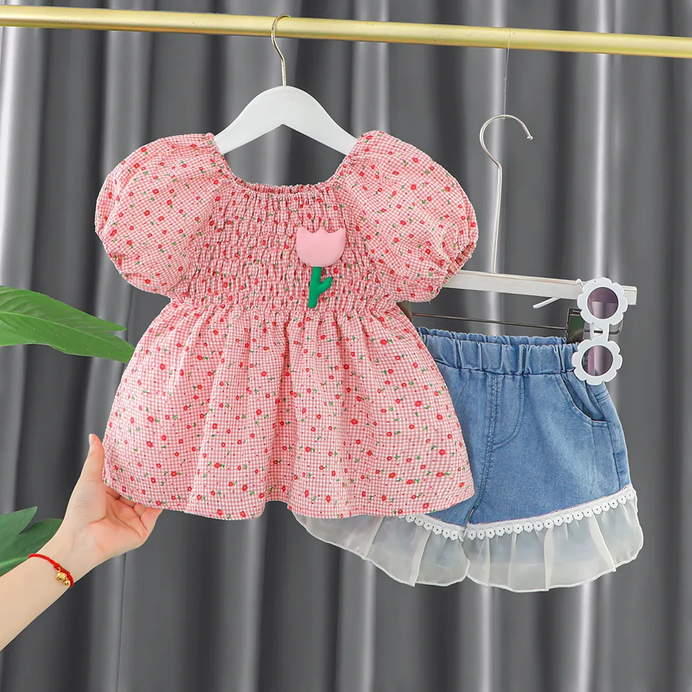 

Clothes Sets Summer For Girls 2023 Children's Suit Dress Tops Shorts 2pcs Costume Baby 0-4 Years Kids Cute Outfits Toddler Set
