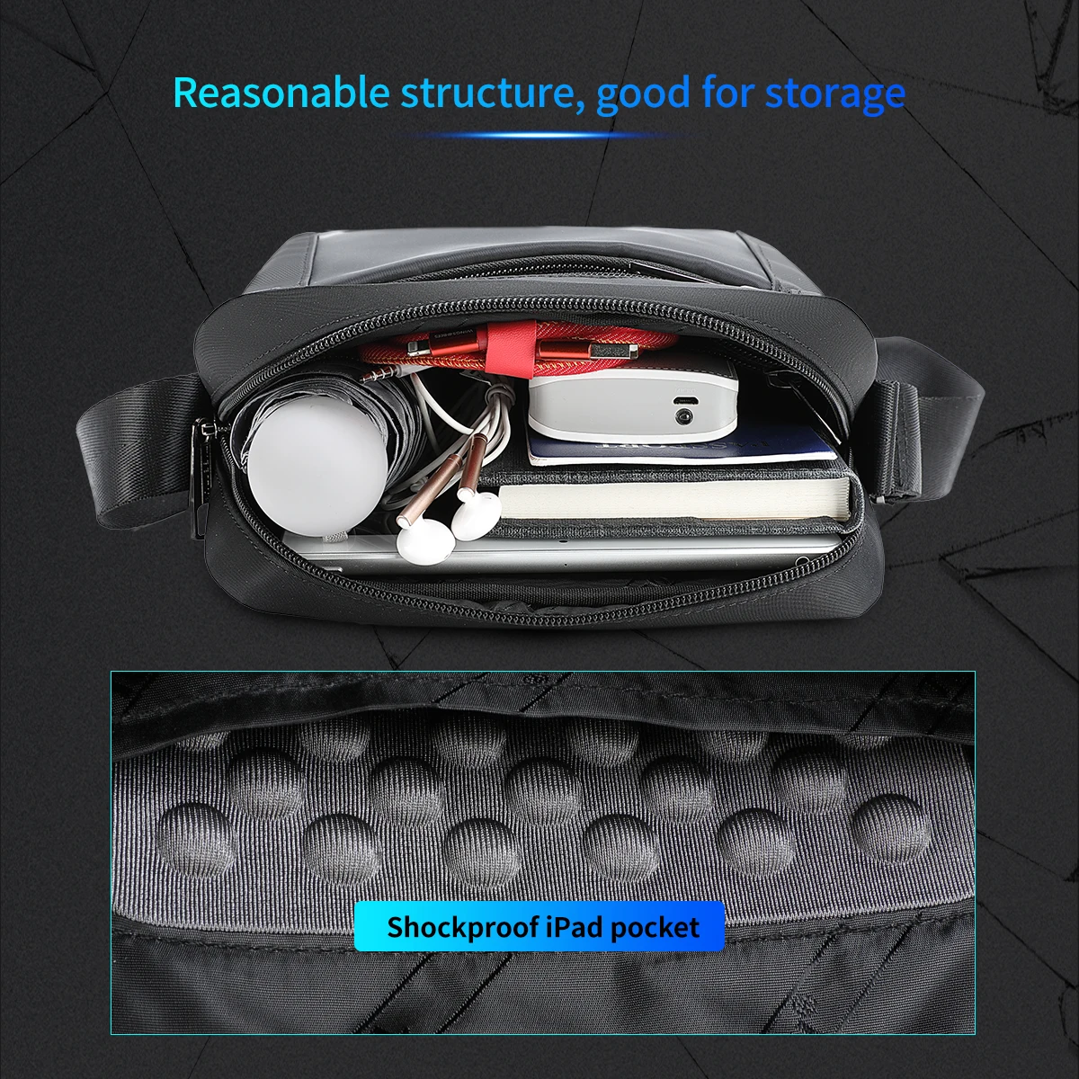 Tigernu Винтажная Водонепроницаемая Сумка На Плечо Для Мужчин Модная Прочная