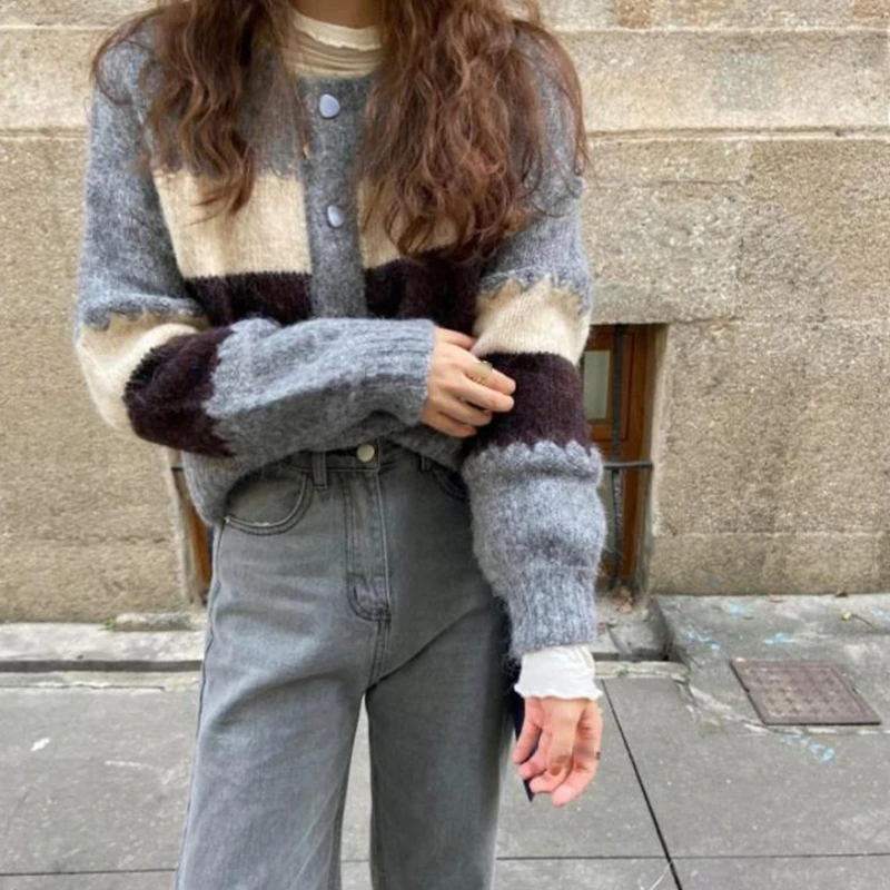 

Open Front Cardigan Sweater Casual Loose O-Neck Cardigan Outwear for Women Girls