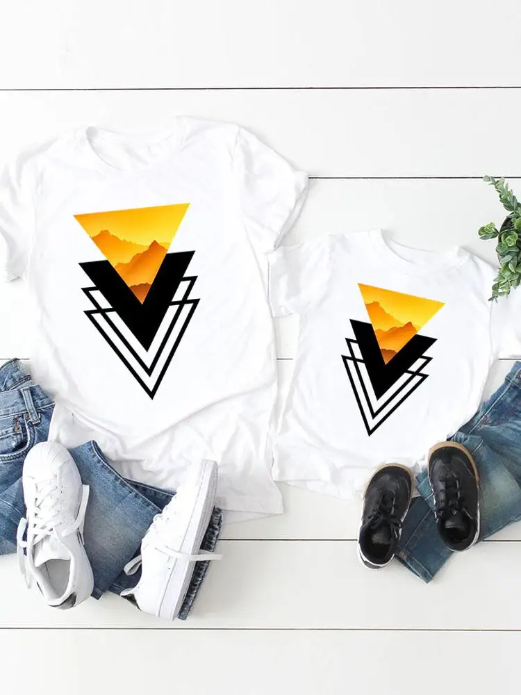 

Tee Women 90s Lovely Style 2022 Child Kid Clothing Boy Girl Summer Family Matching Outfits Mom Mama Graphic T-shirt Clothes