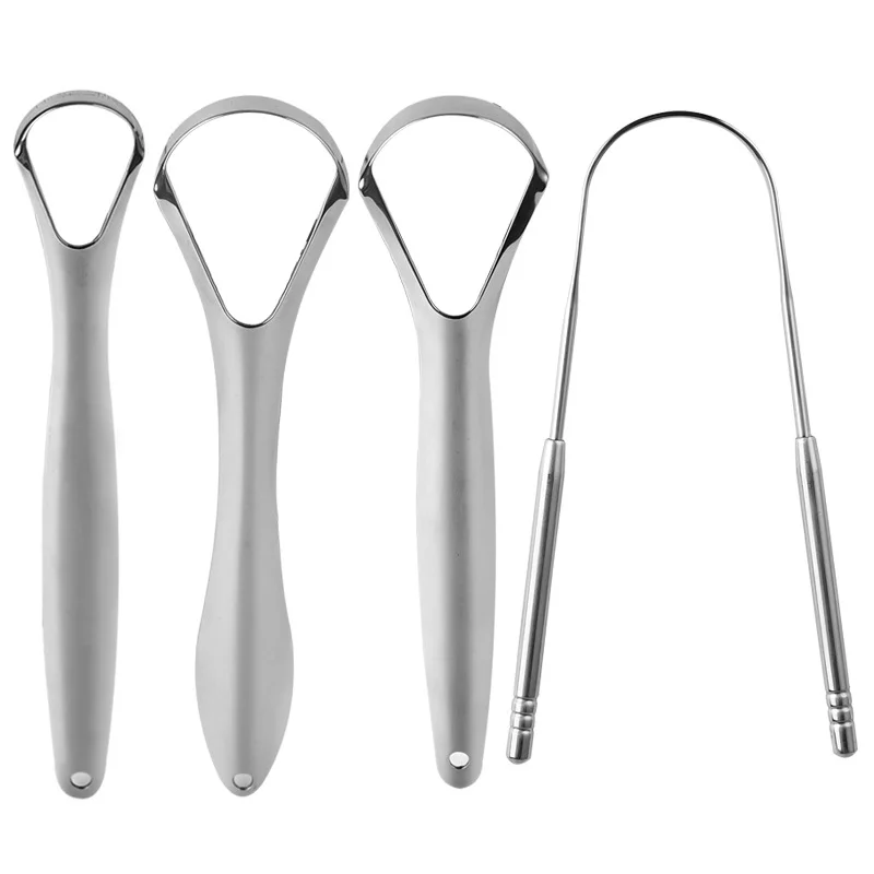 

Tongue Scraper Cleaner for Adults Surgical Grade Eliminate Bad Breath Stainless Steel Metal Tongue Scarper Brush Dental Kit