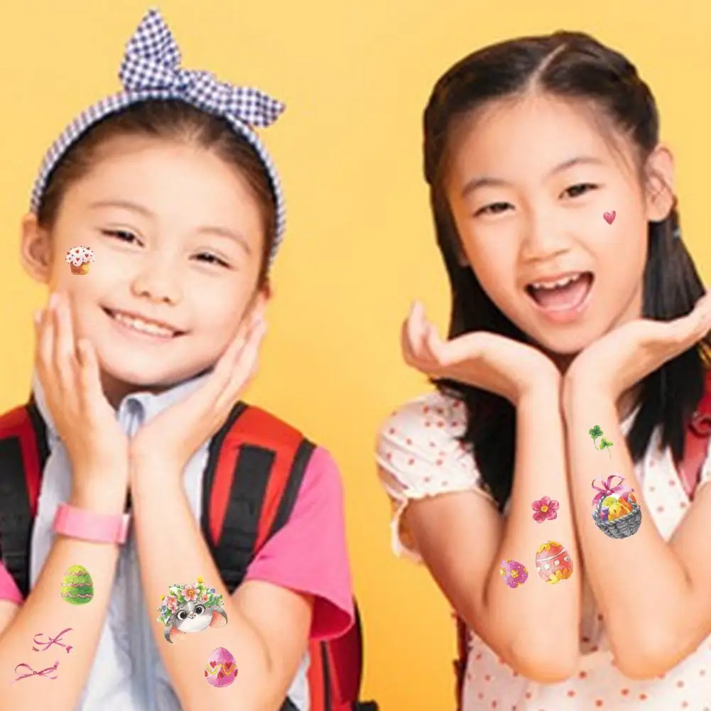 Тату-наклейки на тему кролика пасхальные Временные татуировки тематические