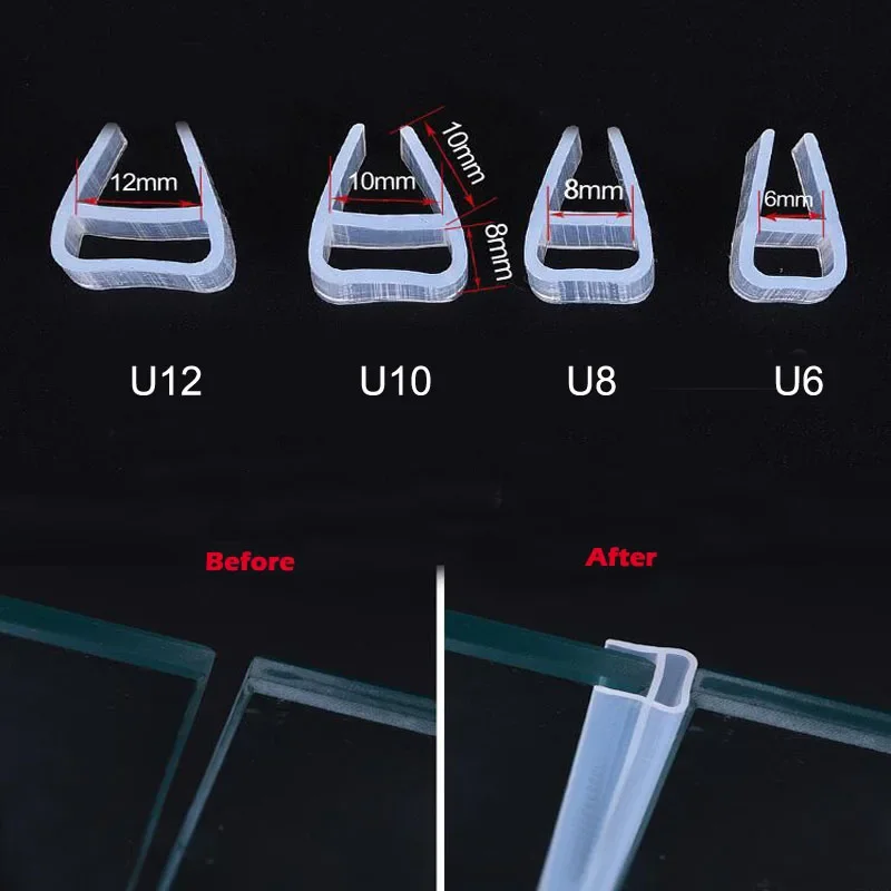 1 метр F/h/U силиконовая резина для душевой комнаты двери окна стекла