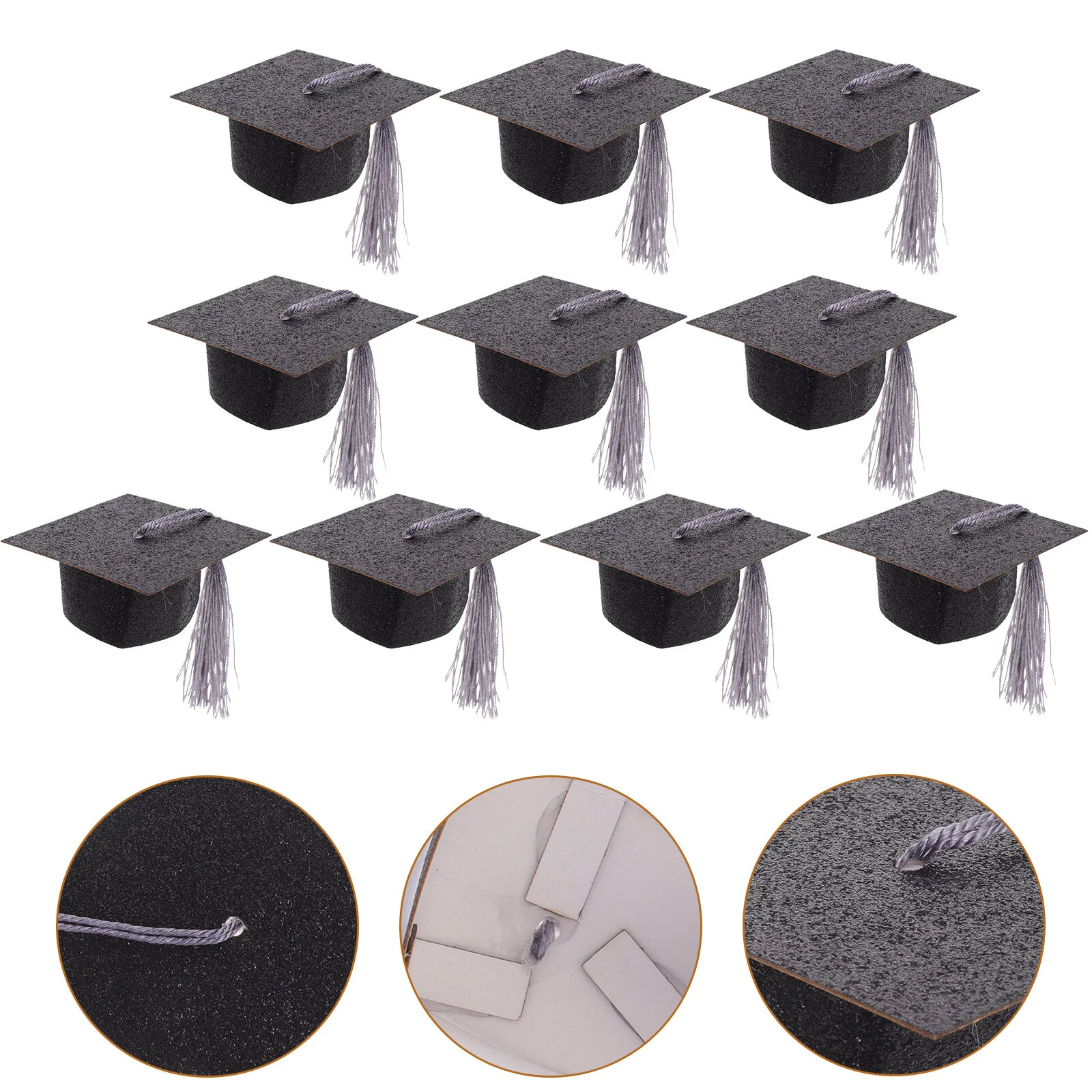 

10 Pcs Out Door Decor Glass Glasses Drinking Glasses Goblet Lid Caps Hat Decor Party Supplies Paper Funny