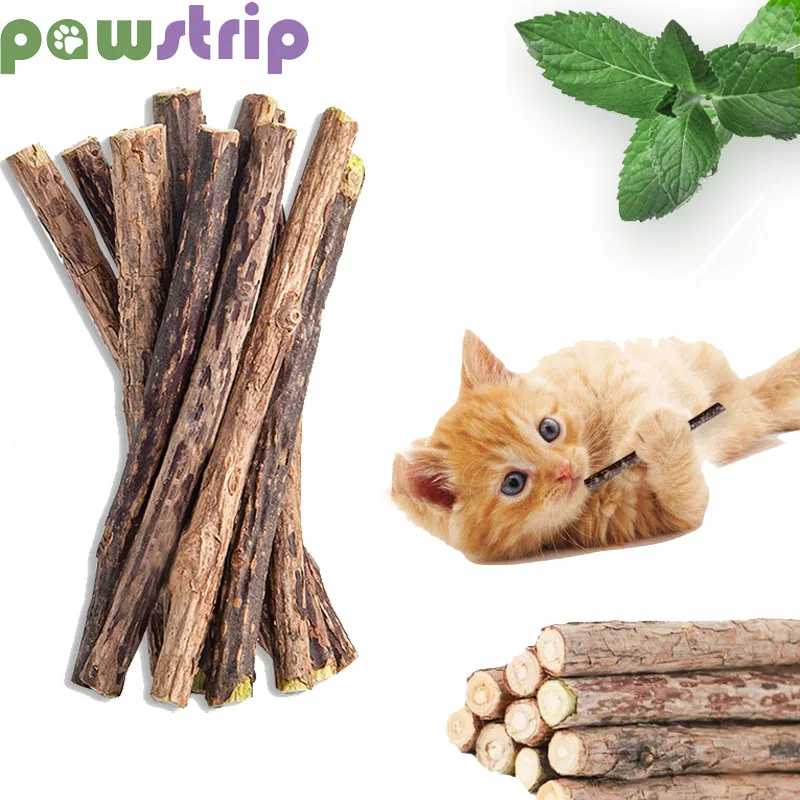 

10/15/20pcs/lot Pure Natural Catnip Sticks Bite Resistance Pet Cat Molar Snacks Sticks Pet Cleaning Tooth Cat Toys Pet Supplies