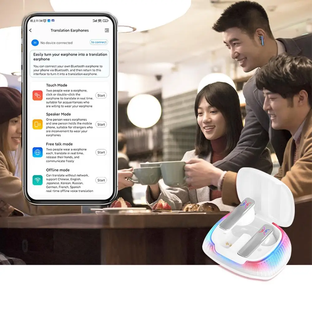 Беспроводные Bluetooth-наушники B18 с голосовым переводчиком