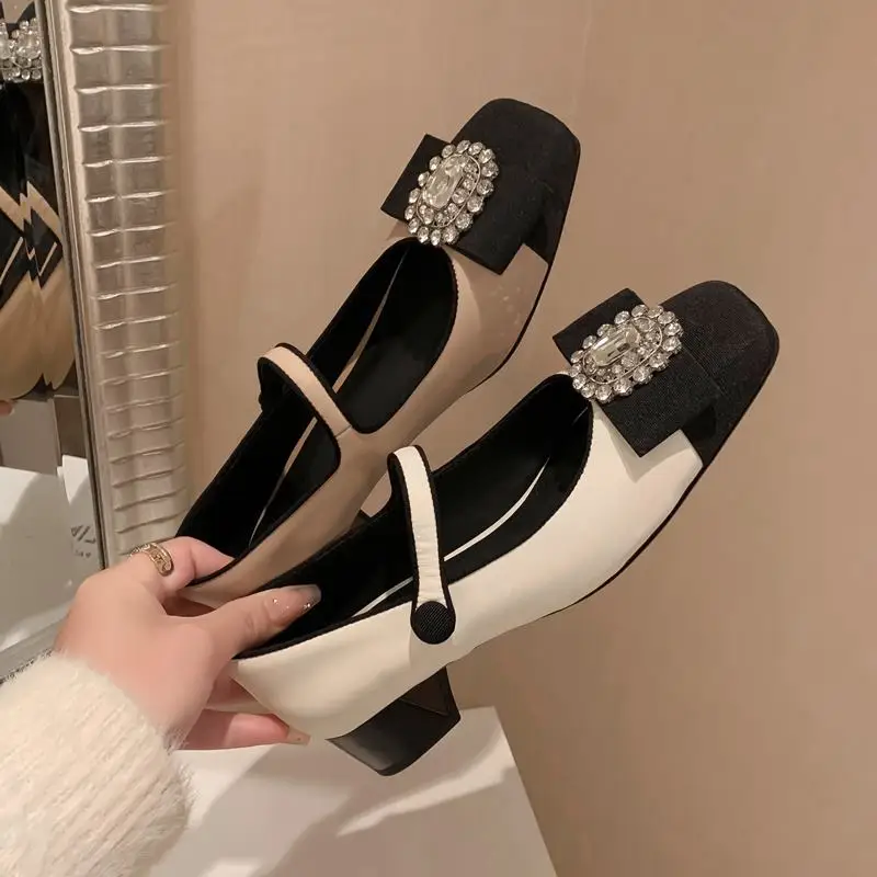 Size 33-40 Natural Genuine Leather Women Heels Shoes Print Designs Birthday Party Wedding Shoes Fashion High Heel Shoes