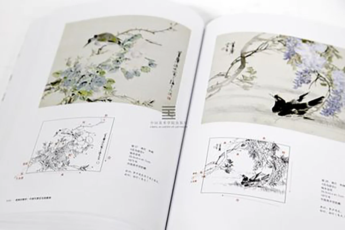 A Course of Chinese Freehand Xie Yi Flower and Bird Painting Drawing Art Book For Adults Children enlarge