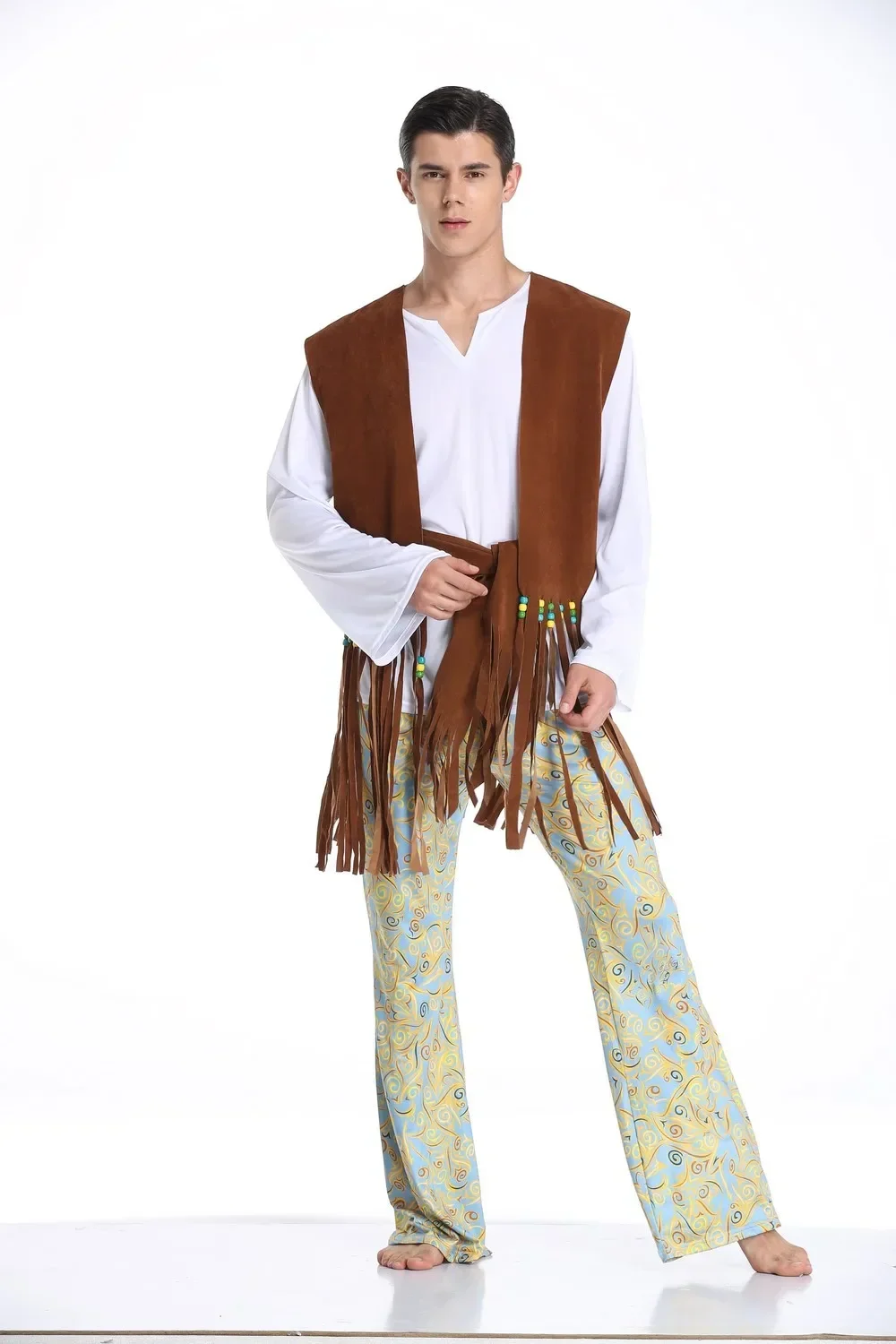 Хэллоуин для взрослых пара индийская племенная принцесса хип-хоп бахрома