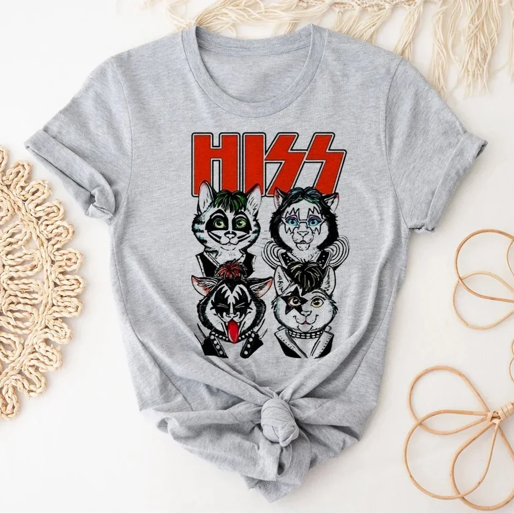 Женская футболка с котенком в стиле японской манги Харадзюку