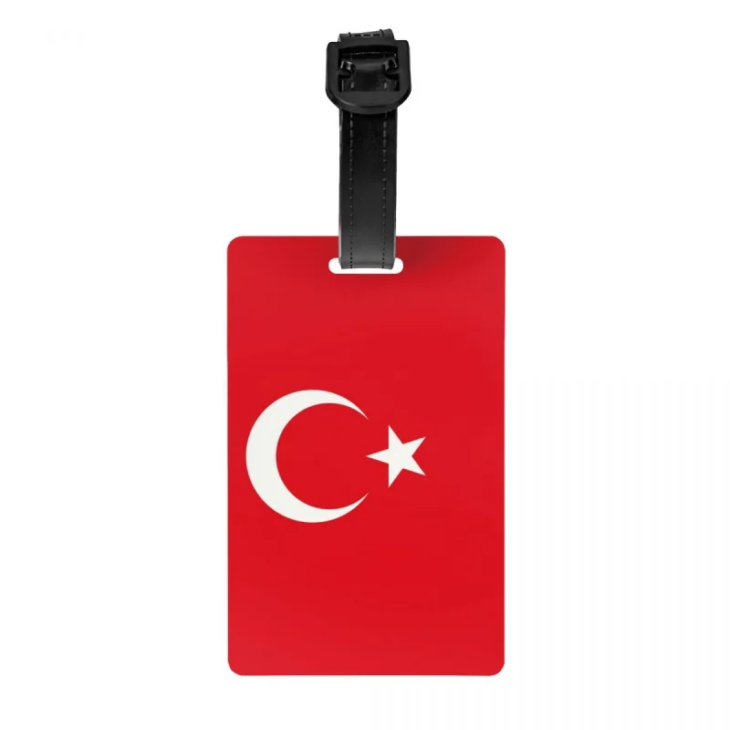 

Flag Of Turkey Luggage Tags for Suitcases Funny Patriotism Baggage Tags Privacy Cover ID Label