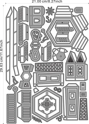 Металлические Вырубные штампы, потрясающие тройные башни, набор для высечки «сделай сам» для скрапбукинга, вырезания бумажных карточек, тиснения, рукоделия, вырезание