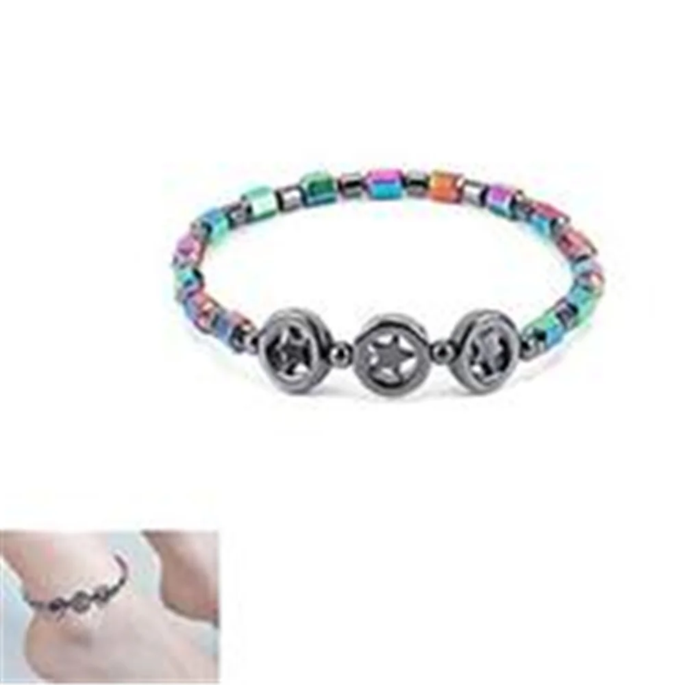 

Magnetic Slim Hematite Anklet for Women Black Obsidian Therapy Anklets