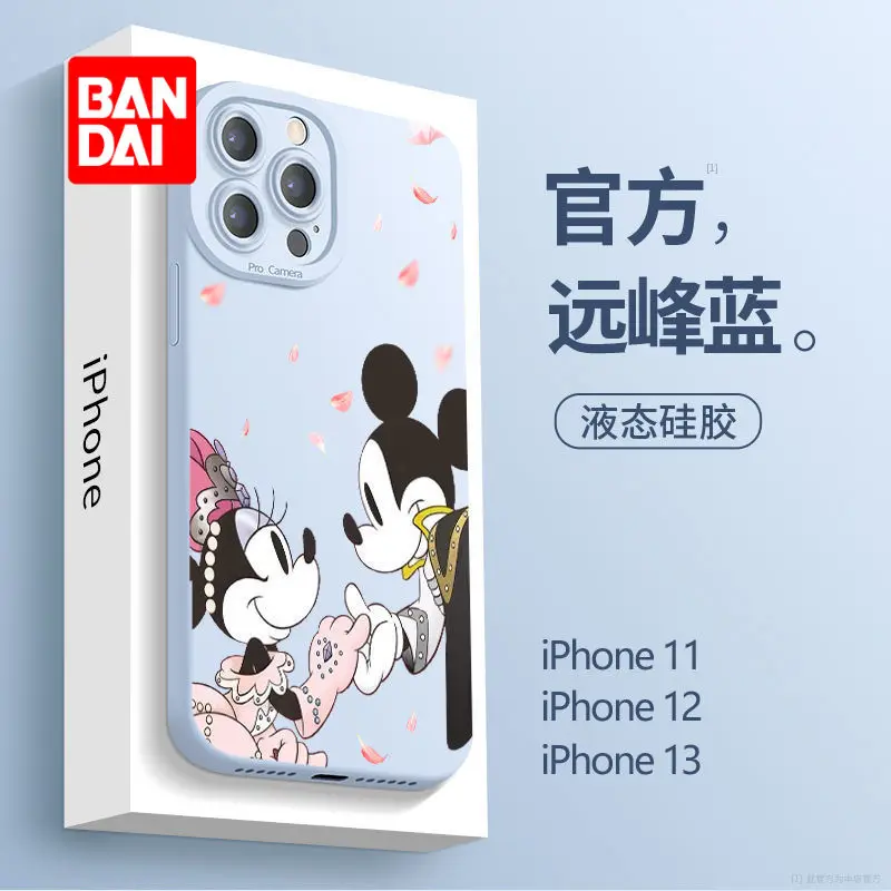 

Bandai Disney Phone Case for iphone 13 13Pro 12 12Pro 11 Pro X XS Max XR 7 8 Plus Cartoon Couple Covers Kawaii Anti-drop Shell