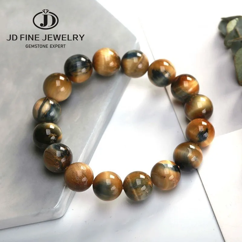 

JD Colorful Dream Tiger Eyes Natural Stone Beads Bangles & Bracelets Handmade Jewelry Energy Bracelet for Women or Men