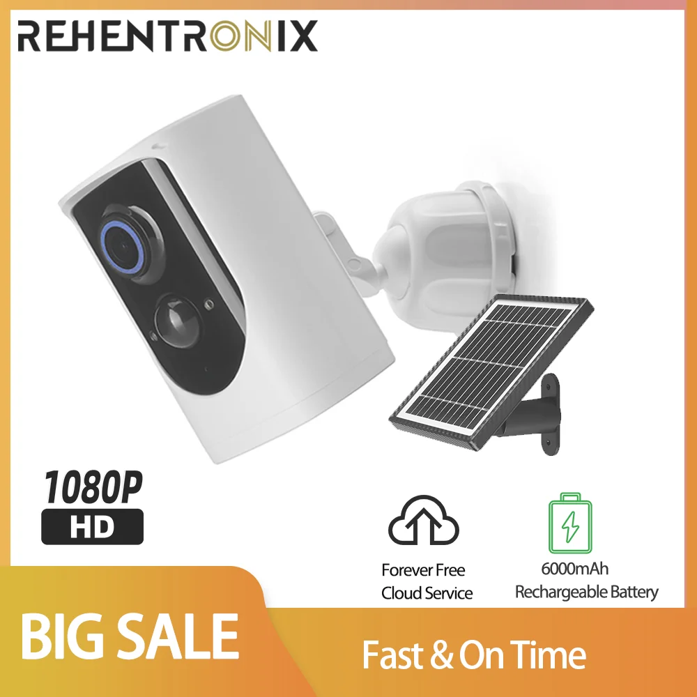 

Беспроводная IP-камера видеонаблюдения на солнечной батарее, 1080P
