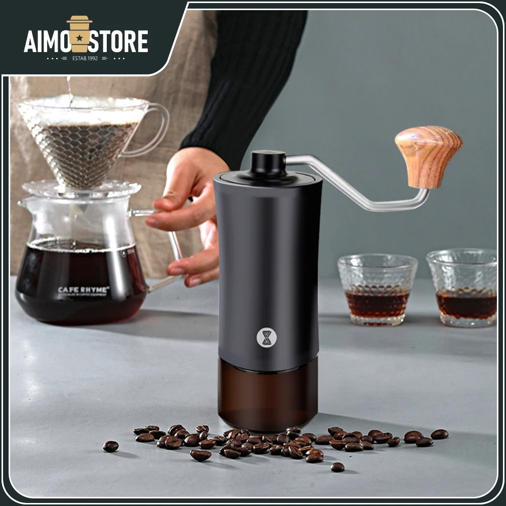 

Hand-cranked coffee bean grinder CNC steel core dual-axis portable coffee homemade tool small waist coffee grinder hand grinder