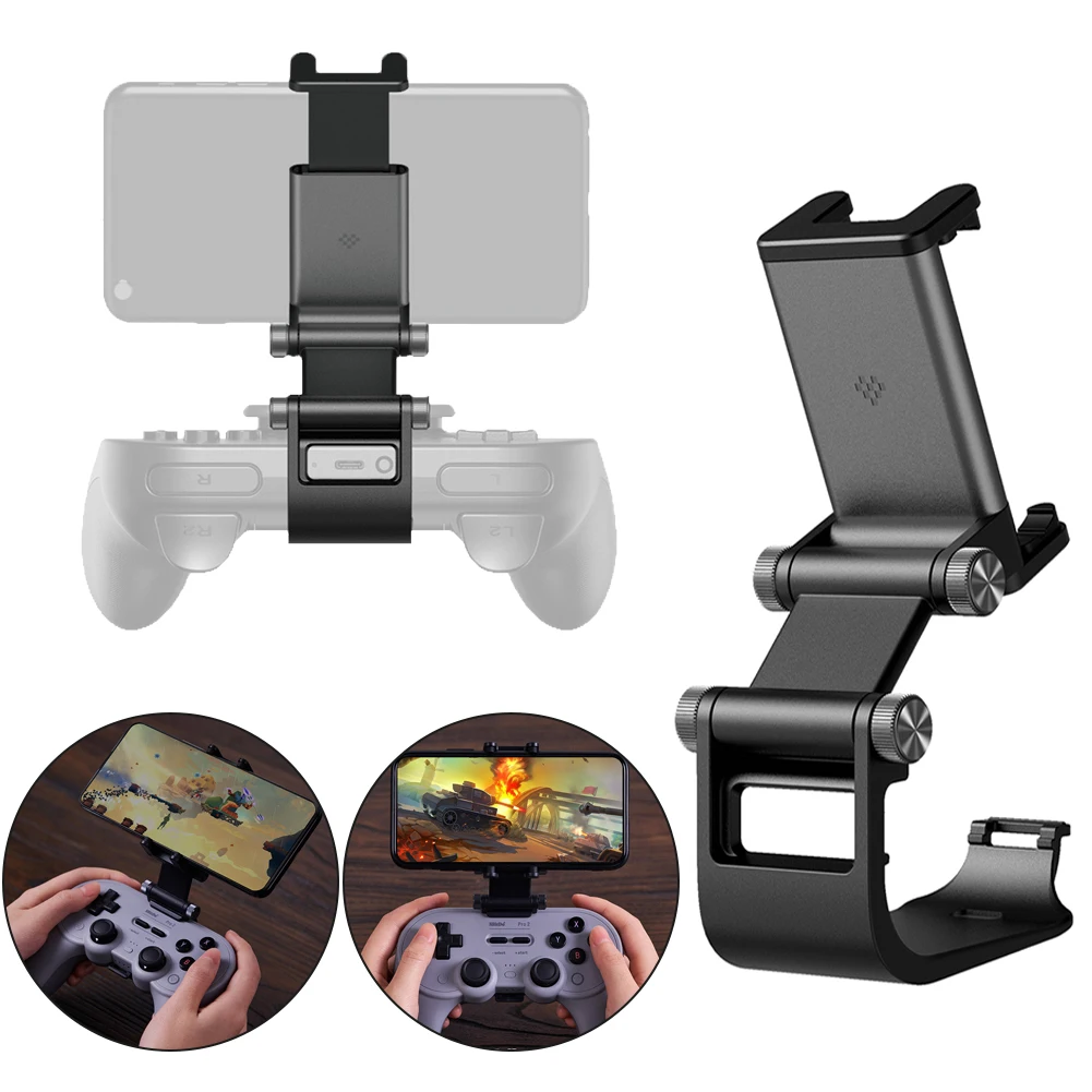 

Mobile Phone holder Gaming Clip for 8BitDo Pro 2 Bluetooth Controller Adjustable Gaming Clip Stand Mobile Clip Extender Holder