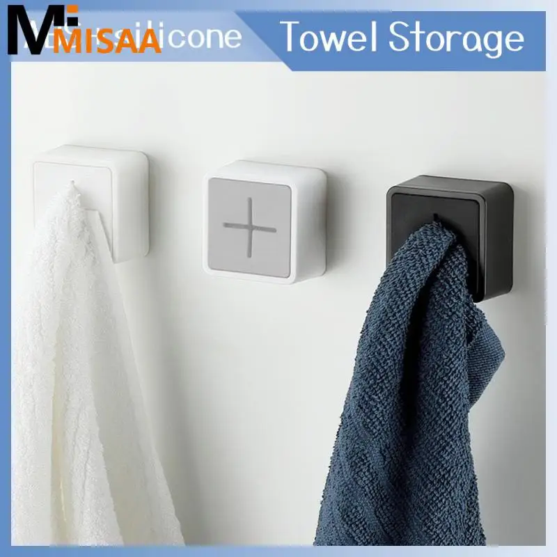 

Dishcloth Clip Bathroom Wall Mounted Silica Gel Punch Free Self Adhesive Kitchen Rag Organizer Towels Storage Waterproof