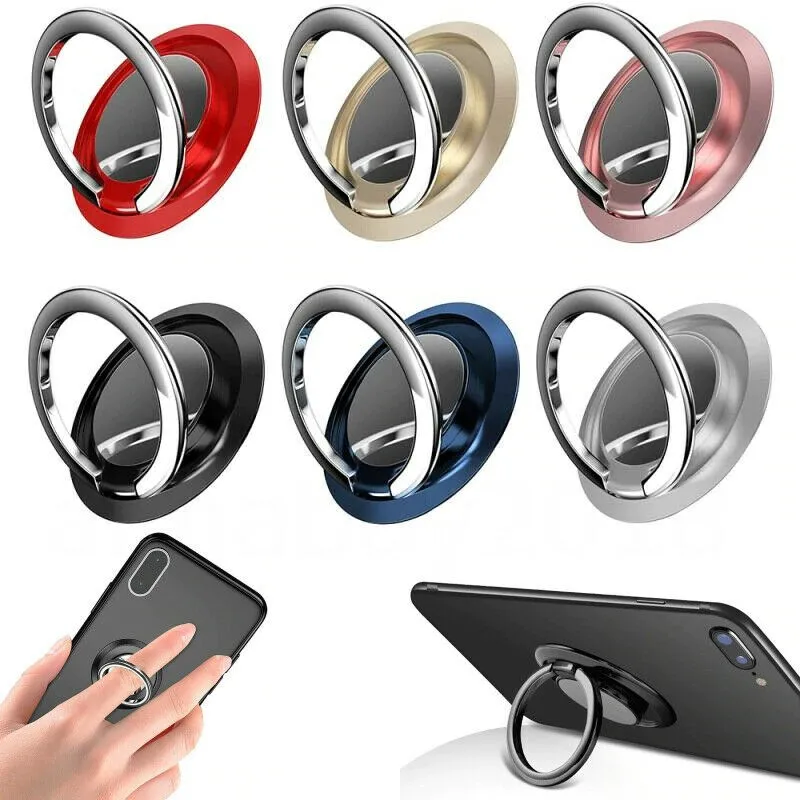 

Magnetic Phone Finger Ring Holder Universal 360 Degree Rotatable Phone Buckle Stand Grip Back Sticker Bracket For Iphone Sumsung