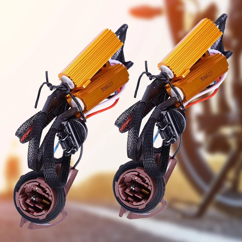 

["Canbus безошибочный 1157 7443 3157 нагрузочный резистор для светодиодного светильника Предупреждающий компенсатор декодера автомобильные фары аксессуары"]