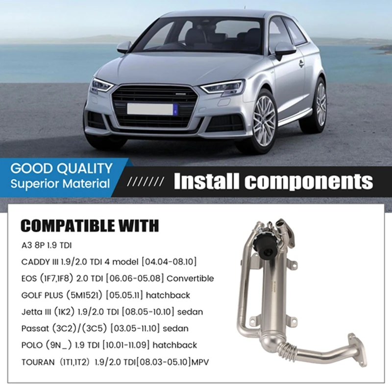 Клапан охлаждения EGR для A3 8P VW Golf Polo Jetta 2004-2013 1.9 2.0L 03G 131512 AD Г 03Г АА