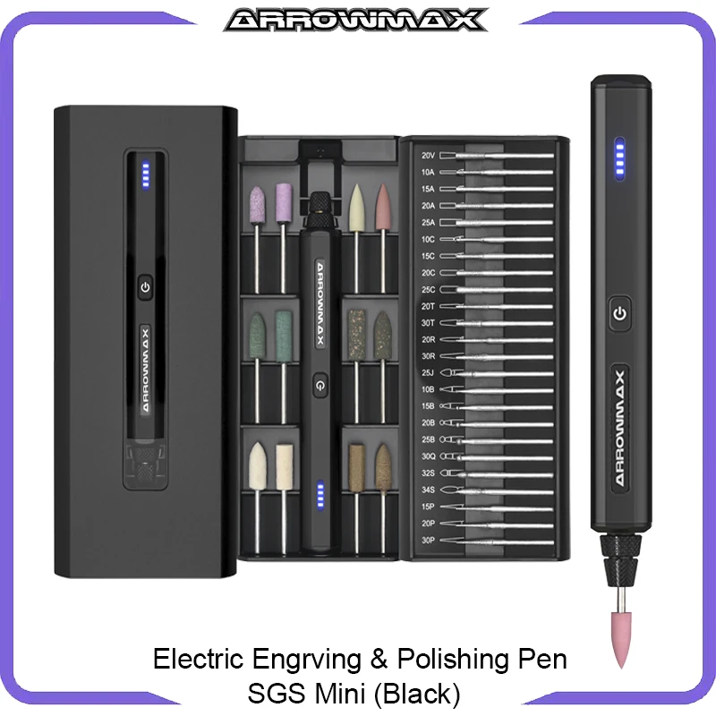 ARROWMAX Rotary Tools Electric Engraving Pen Polishing Mini Grinder for Crafts Carve Engrave Grind Sand Polish Home DIY SGS Mini