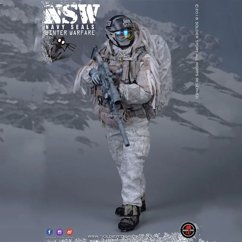 

Soldierstory Ss109 1/6 Scale Collectible Figure NSW Winter Warfare Marksman Full Set 12Inch Men Soldier Action Figure Model