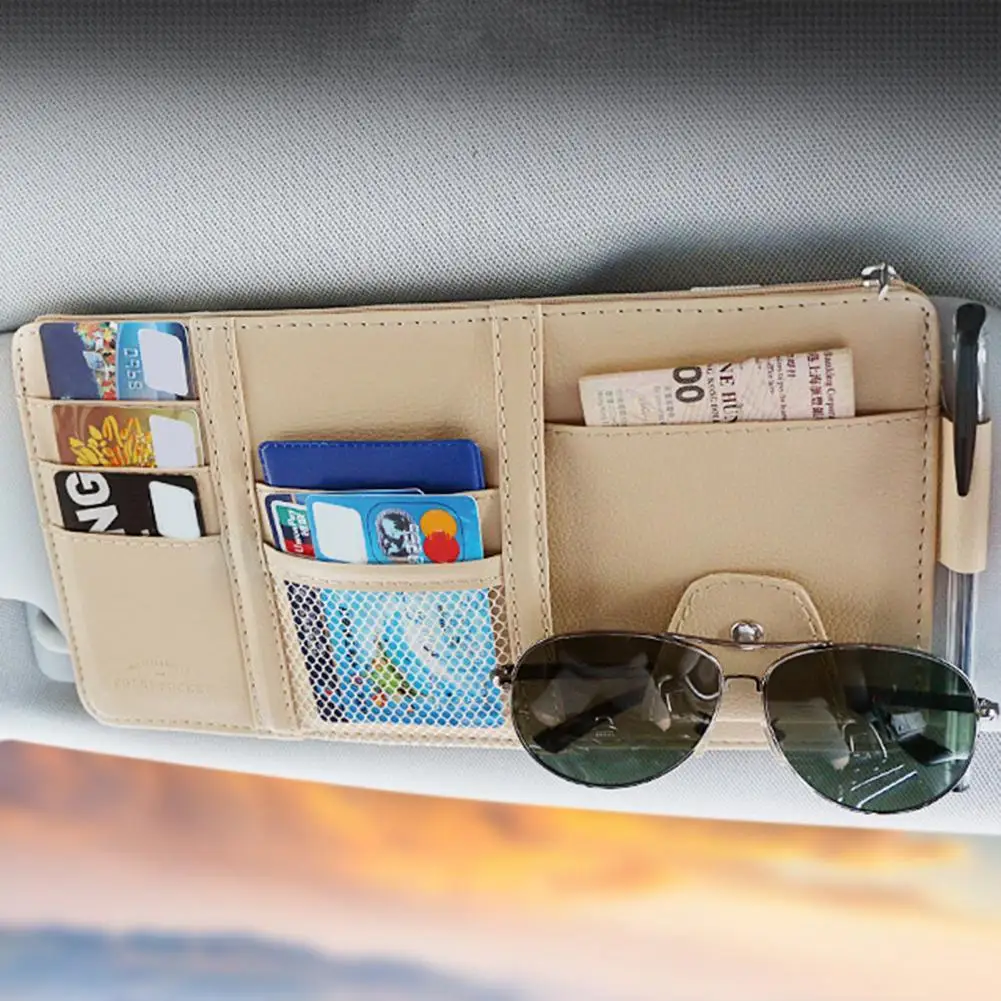 

Hot Sales !Visor Auto Storage Pouch Multi-purpose Large Capacity Slim Fit Car Document Organizer Storage Pocket Wallet for SUV