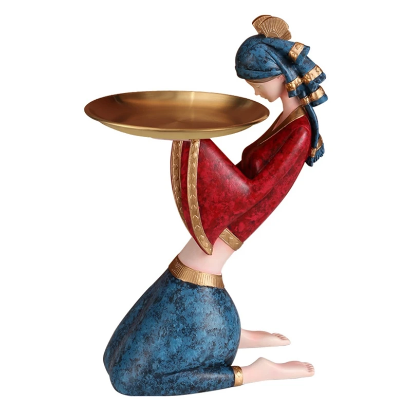 

Поднос для хранения кукол Виктория, декоративная тарелка для украшения дома, настольное художественное украшение из смолы, статуэтка