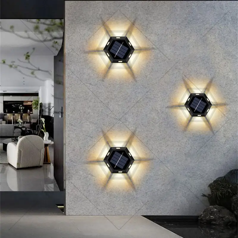 

2Pcs Solar Ground Light Hexagonal Waterproof 24 LED Lawn Light Rainproof Wear-Resistant Garden Terrace Courtyard Walkway Tools