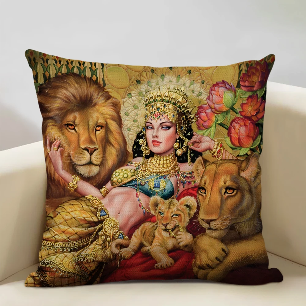 Винтажный Африканский индийский сексуальный женский чехол для подушки с