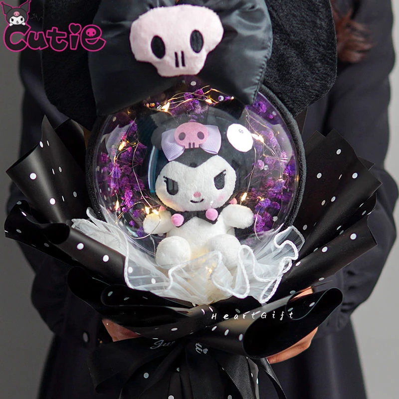 

Kawaii Sanrio Kuromi женский креативный подарок на день рождения для девочек аниме подруги Милая Танабата День Святого Валентина букет подарочная коробка