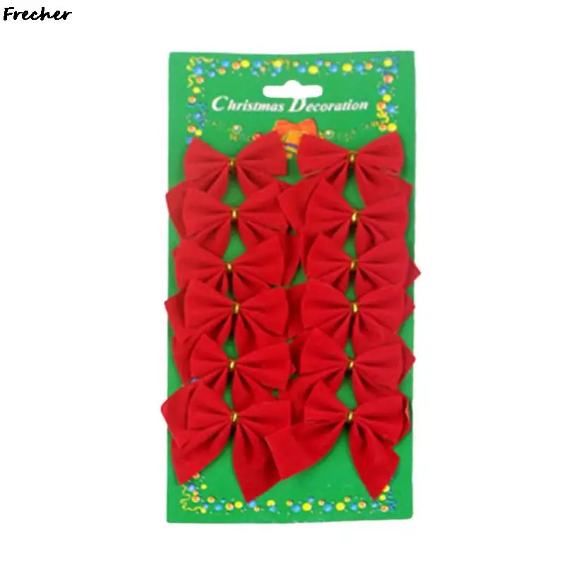 

12PCS Formal Necktie Boys Girls New Year Clothes Tie Christmas Decorations Mini Bow Ties for Tree Dogs Cats DIY Party Bowtie