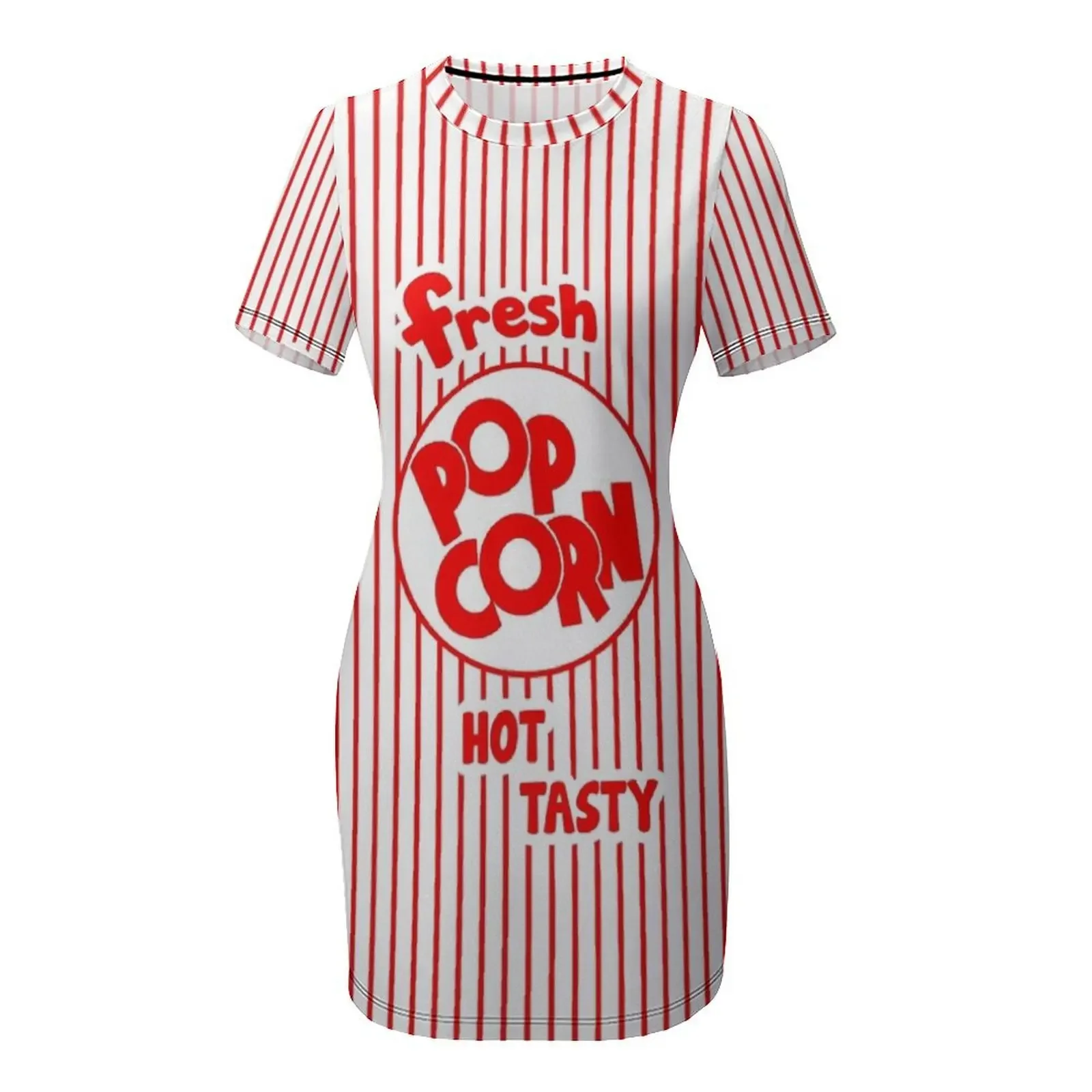 Фото Платье с коротким рукавом Popcorn Bag [Roufxis-Rb] – Элегантные женские комплекты для танцев, летнее платье, модная женская одежда 2026 года №4