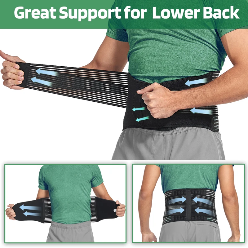 Back Braces for Lower Back Pain Relief with 8 Steel Bones Breathable Back Support Belt for Men Women Anti-skid lumbar Shaper