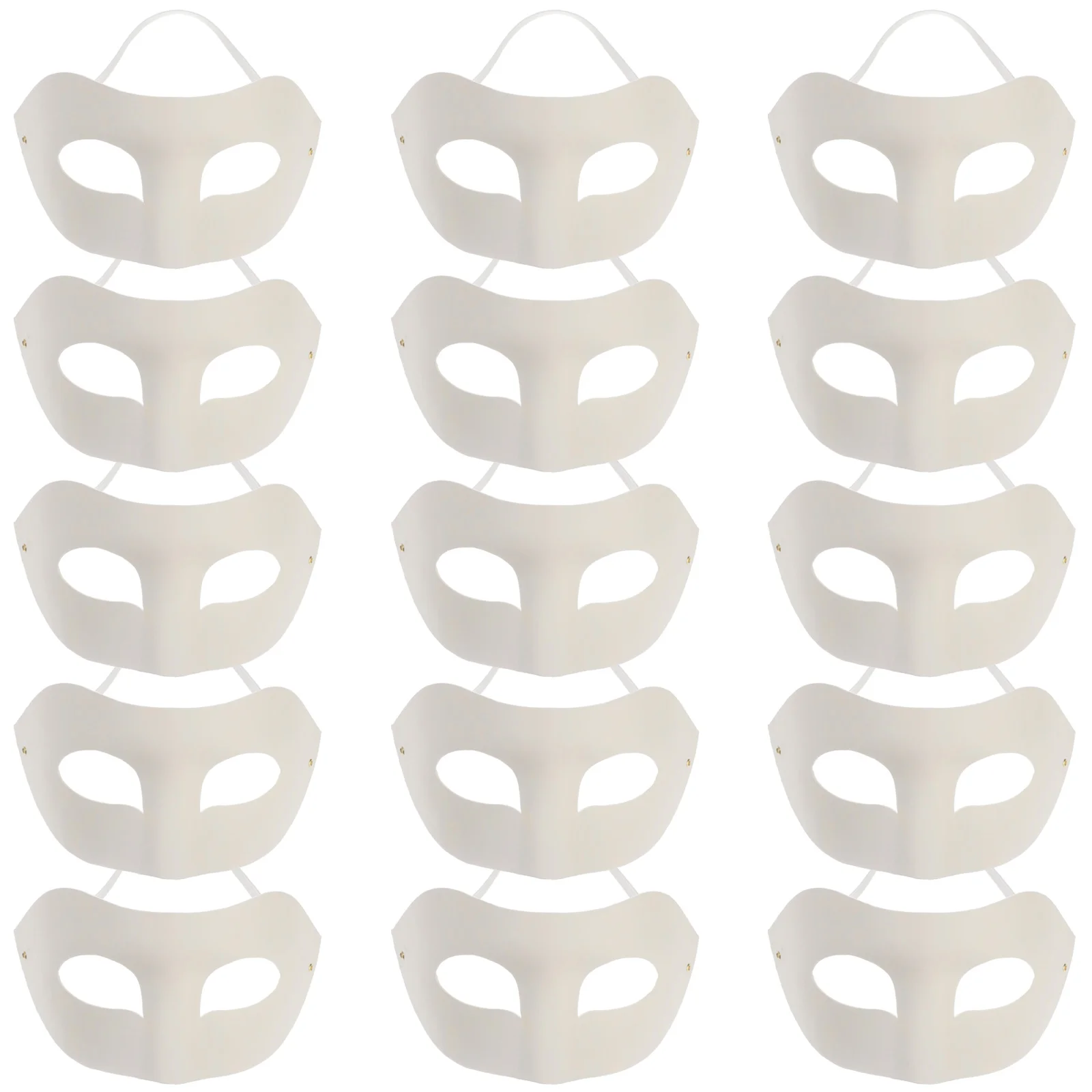 

15 Pcs DIY Pulp Mask Halloween Craft Blanks Mascarade Women Fox White Face Masquerade Party Child Animal Masks Kids