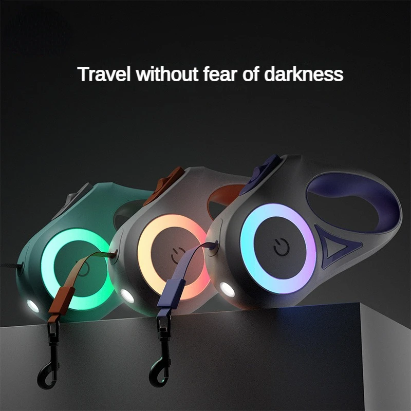

Automatic Retractable Dog Leash LED Luminous 3M/5M Leashes Fashion Light Straps for Dog Puppy Walking Running Lead Pet Products