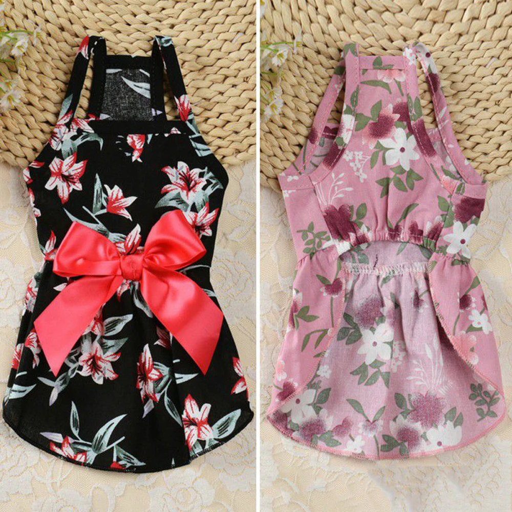 

Pet Dog Dress Princess Floral Dog Wedding Dresses For Small Medium Dogs Chihuahua Pet Clothing Yorkshire Dog Dresses Pug
