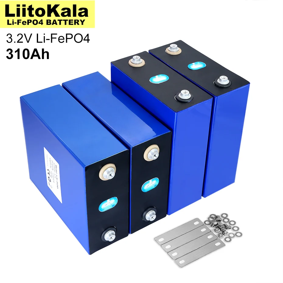 

4-8pcs 3.2V 310Ah Lifepo4 Rechargeable Battery Lithium Iron Phosphate for Travel Solar RV Cell 12v 24v 36V Cell US/UK Tax Free