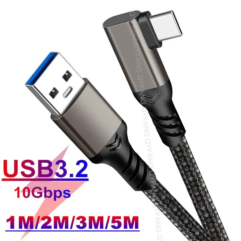 

USB C 10Gbps USB3.2 Gen2 Кабель Android Auto Super Data Cable 3A 60W QC3.0 Аксессуары для гарнитуры VR для Oculus Quest 2 Link 3M 5M