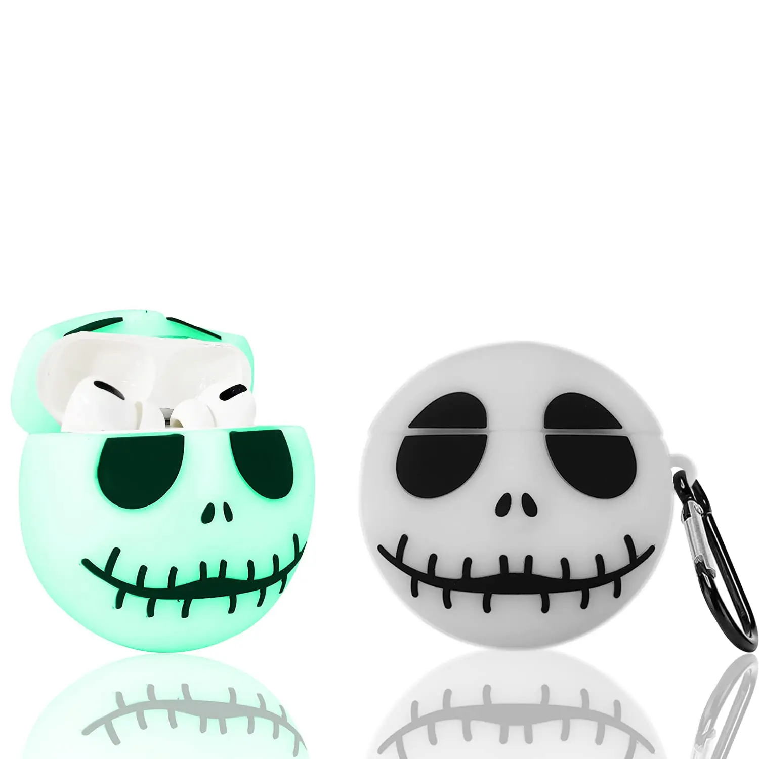 

Fluorescent ghost iPhone headset case Halloween skull for airpods1/2 generation airpods3/Pro silicone protective case