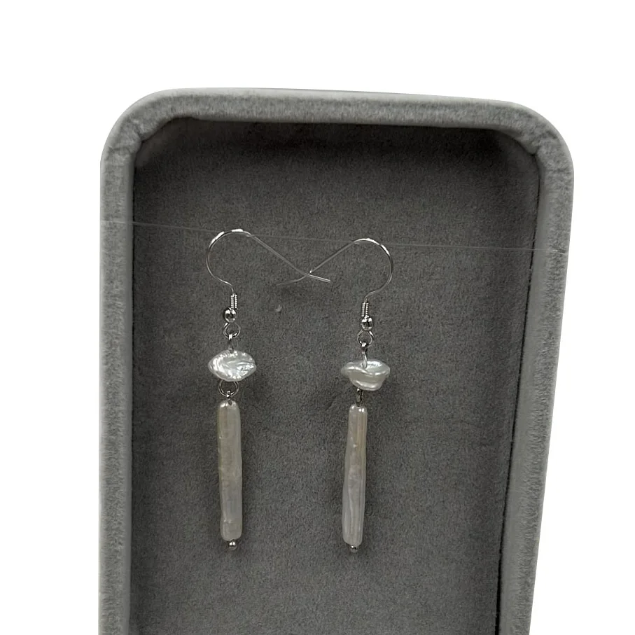 100% натуральный пресноводный жемчуг 925 серебряные серьги AA + хорошее качество Бива