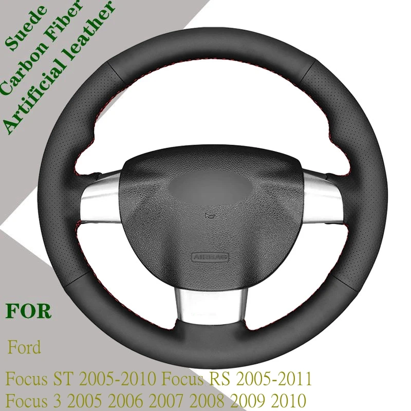 Чехол для руля автомобиля искусственная кожа для Ford Focus ST 2005-2010 RS 2005-2011 3 2005 2006 2007 2008 2009 2010 on.