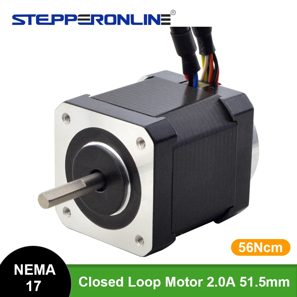 

Шаговый двигатель STEPPERONLINE Nema 17 56Ncm 2.0A с магнитным энкодером