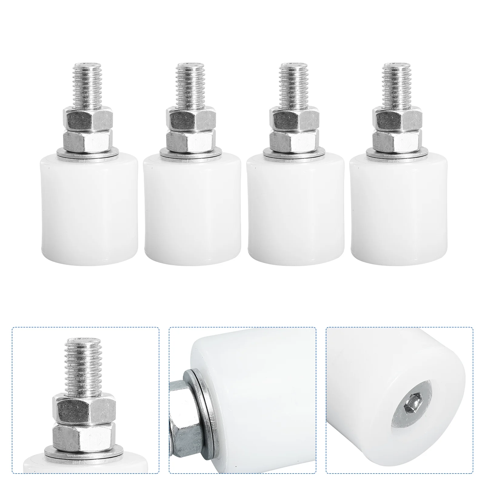 

4pcs Practical Nylon Wheel Pulley Wheel Rail Sliding Gate Guiding Wheel